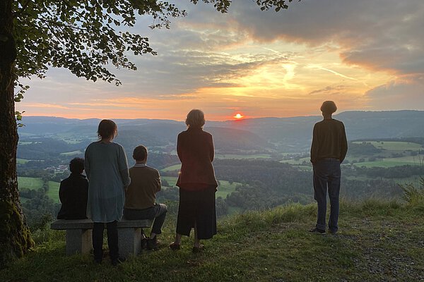 Sonnenuntergang - Atelier Malbar im frnzösischen Jura